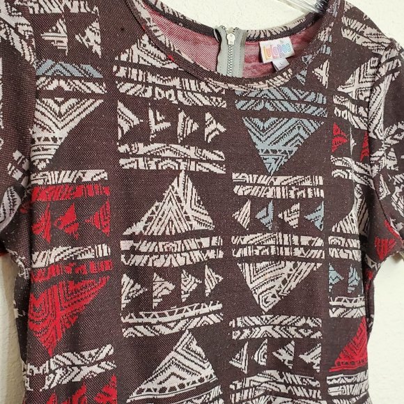 Lularoe Amelia short sleeve Aztec Dress Large - Picture 6 of 10